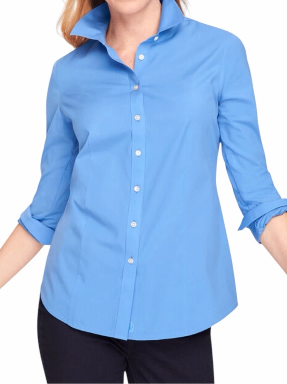 Talbots Blue Classic Non-Iron Perfect Button-Down Shirt 2